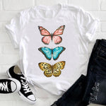 Women 2021 Feather Bird Short Sleeve Printing Spring Fashion