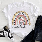 Women 2021 Feather Bird Short Sleeve Printing Spring Fashion