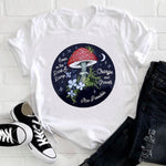 Women 2021 Feather Bird Short Sleeve Printing Spring Fashion